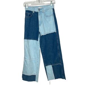 Pacsun Patchwork Baggy Wide leg High Rise Jeans. Size 24.